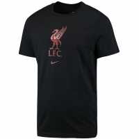 Nike Liverpool Crest T-Shirt Adults Black/Red Мъжки ризи