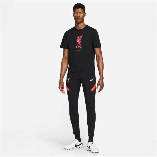 Nike Liverpool Crest T-Shirt Adults Black/Red Мъжки ризи