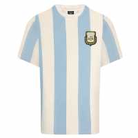 Домакинска Футболна Фланелка Score Draw Score Draw Argentina Home Shirt 1986  
