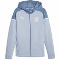 Puma Mcfc Casuals Hooded Jkt Hoody Mens Blue Wash 