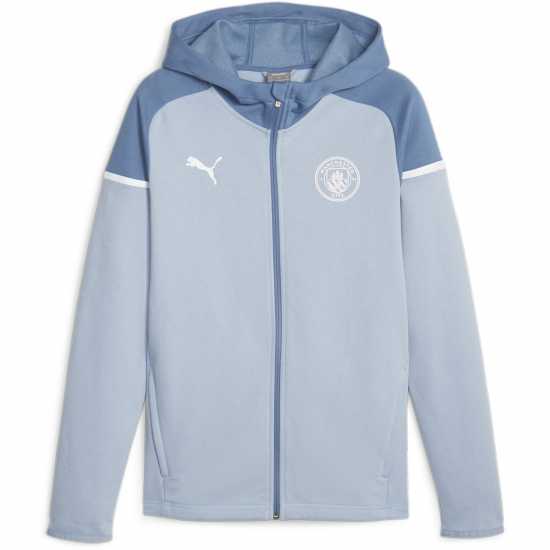 Puma Мъжки Суитшърт Mcfc Casuals Hooded Jkt Hoody Mens Blue Wash Puma Mcfc Casuals Hooded Jkt Hoody Mens Blue Wash