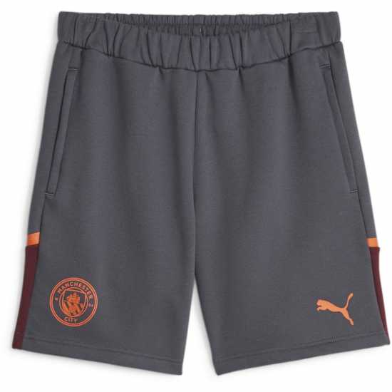 Puma Mcfc Casuals Shorts Football Short Mens Strong Grey 