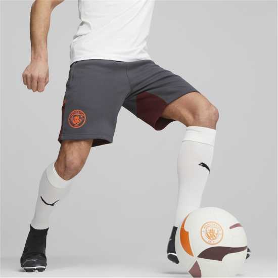 Puma Mcfc Casuals Shorts Football Short Mens Strong Grey 