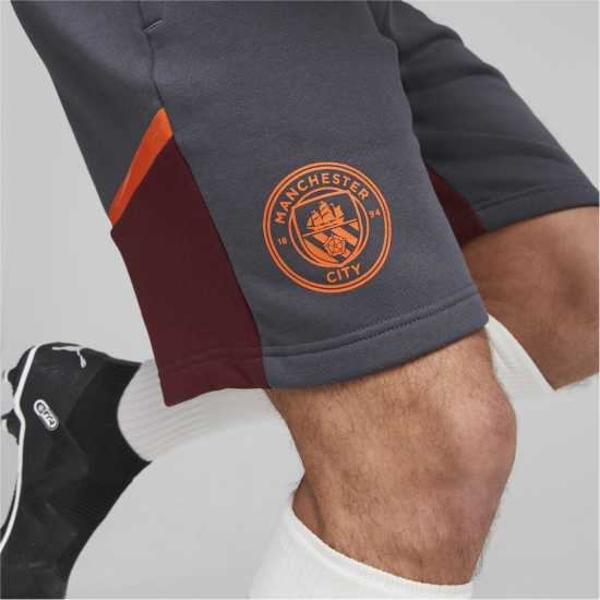 Puma Mcfc Casuals Shorts Football Short Mens Strong Grey 