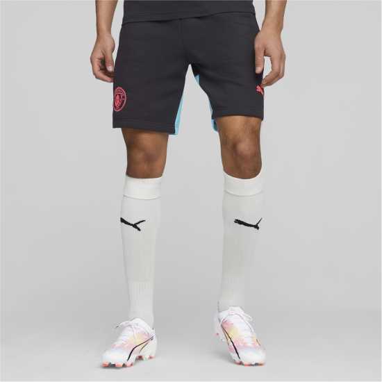 Puma Mcfc Casuals Shorts Football Short Mens Dark Navy 