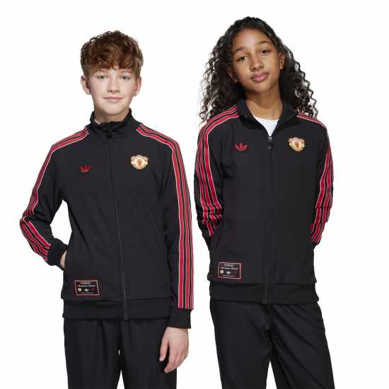 Футболни екипи за бягане Adidas Детско Спортно Горнище Manchester United Fc Terrace Icons Track Top Juniors Adidas Детско Спортно Горнище Manchester United Fc Terrace Icons Track Top Juniors Футболни екипи за бягане
