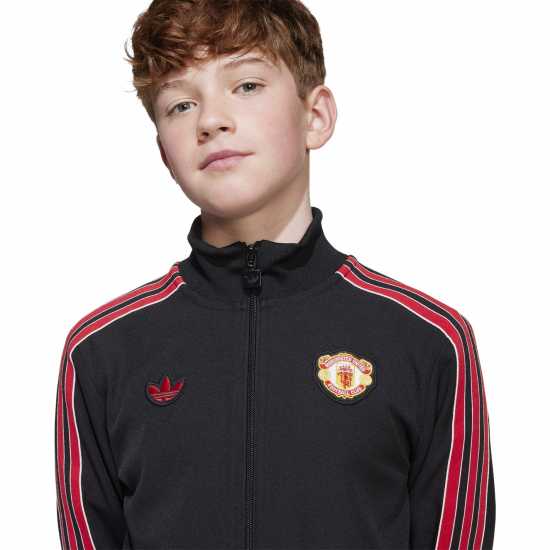 Футболни екипи за бягане Adidas Детско Спортно Горнище Manchester United Fc Terrace Icons Track Top Juniors Adidas Детско Спортно Горнище Manchester United Fc Terrace Icons Track Top Juniors Футболни екипи за бягане