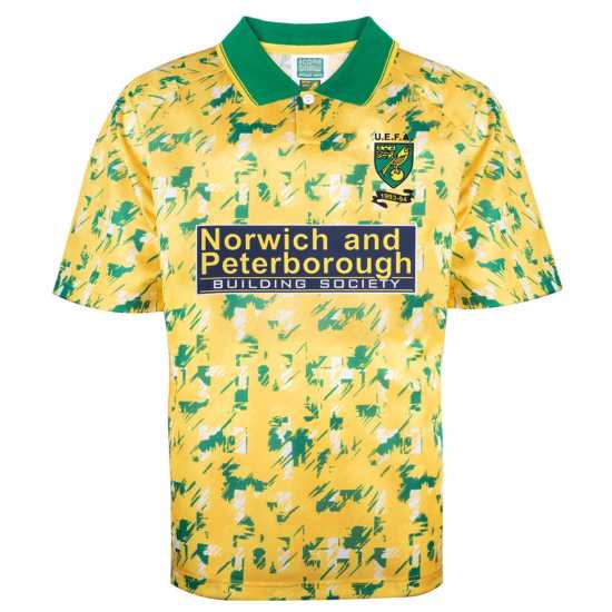 Футболни тренировъчни горнища Домакинска Футболна Фланелка Score Draw Norwich City Retro Home Shirt 1993 Adults Домакинска Футболна Фланелка Score Draw Norwich City Retro Home Shirt 1993 Adults Футболни тренировъчни горнища