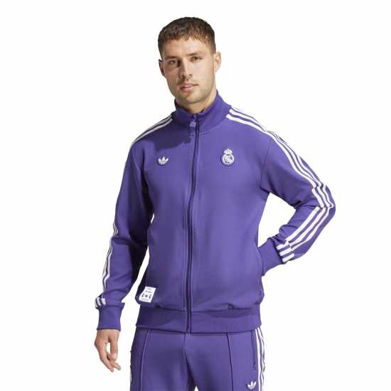 Adidas Real Madrid Terraces Icon Tracksuit Top Adidas Real Madrid Terraces Icon Tracksuit Top