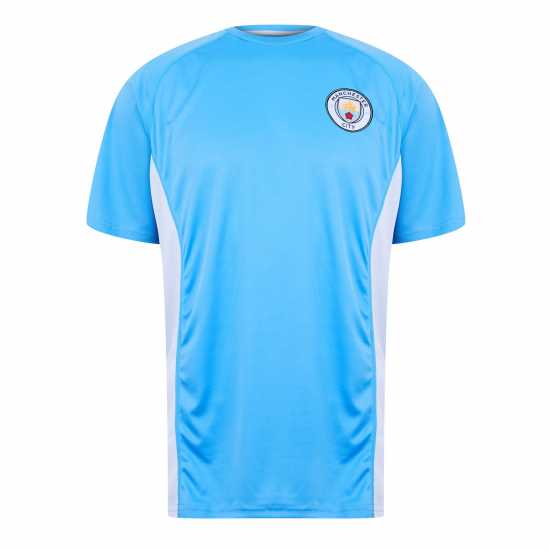 Source Lab Manchester City Poly T-Shirt Adults  