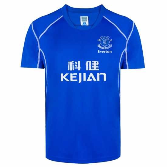 Домакинска Футболна Фланелка Score Draw Everton Retro Home Shirt 2002 Adults  Футболни тренировъчни горнища
