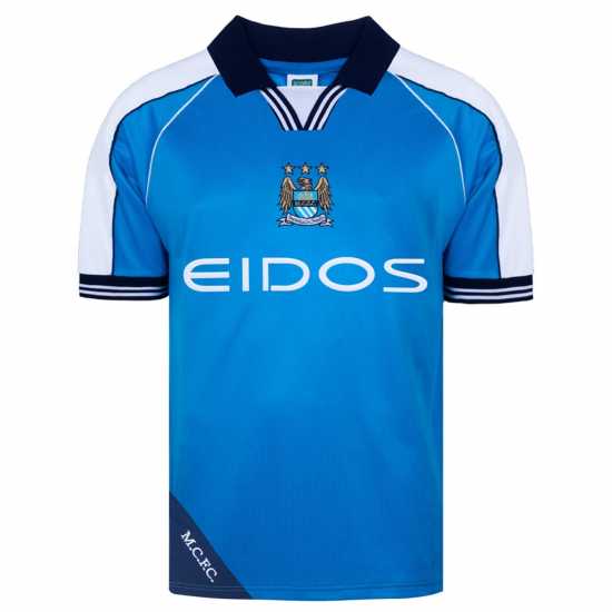 Футболни тренировъчни горнища Домакинска Футболна Фланелка Score Draw Manchester City Retro Home Shirt 2000 Adults Домакинска Футболна Фланелка Score Draw Manchester City Retro Home Shirt 2000 Adults Футболни тренировъчни горнища