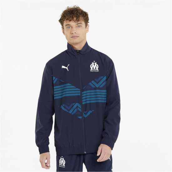 Puma Мъжко Яке Olympique De Marseille Pre Match Jacket Mens  - Дамски суичъри и блузи с качулки