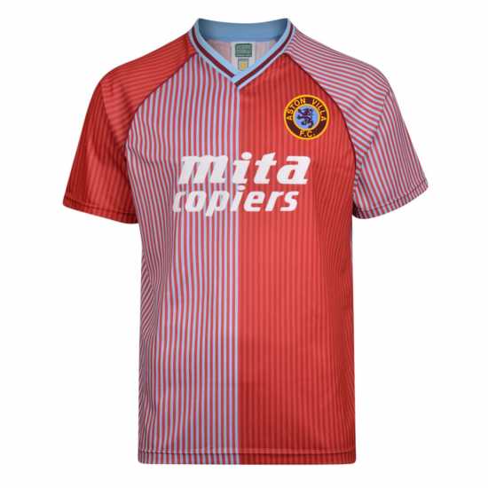 Футболни тренировъчни горнища Домакинска Футболна Фланелка Score Draw Aston Villa 1988 Retro Home Shirt Adults Домакинска Футболна Фланелка Score Draw Aston Villa 1988 Retro Home Shirt Adults Футболни тренировъчни горнища