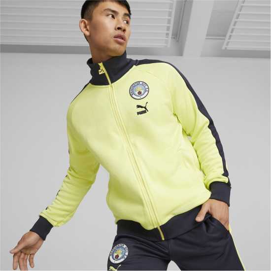 Puma Мъжко Яке Manchester City T7 Jacket Mens Yellow/Navy Футболни тренировъчни якета