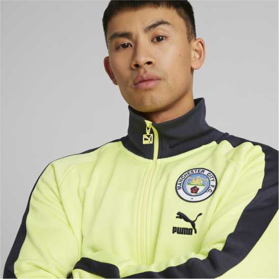 Puma Мъжко Яке Manchester City T7 Jacket Mens Yellow/Navy Футболни тренировъчни якета