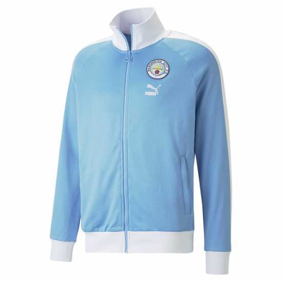Puma Мъжко Яке Manchester City T7 Jacket Mens Blue/White - Футболни тренировъчни якета