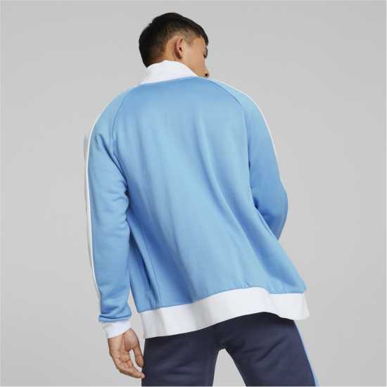 Puma Мъжко Яке Manchester City T7 Jacket Mens Blue/White - Футболни тренировъчни якета