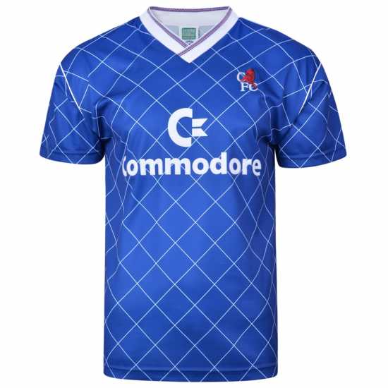 Футболни тренировъчни горнища Score Draw Chelsea Football Club 1988 Retro Shirt Adults Score Draw Chelsea Football Club 1988 Retro Shirt Adults Футболни тренировъчни горнища