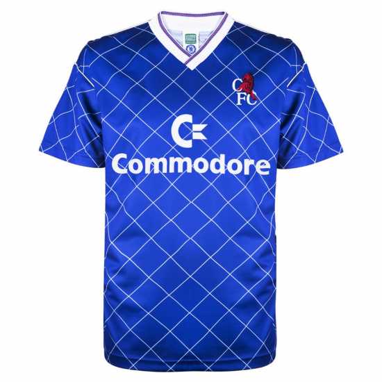 Футболни тренировъчни горнища Score Draw Chelsea Football Club 1988 Retro Shirt Adults Score Draw Chelsea Football Club 1988 Retro Shirt Adults Футболни тренировъчни горнища