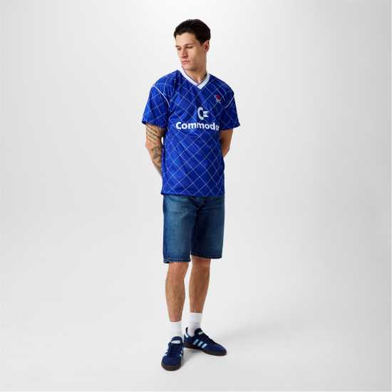 Футболни тренировъчни горнища Score Draw Chelsea Football Club 1988 Retro Shirt Adults Score Draw Chelsea Football Club 1988 Retro Shirt Adults Футболни тренировъчни горнища