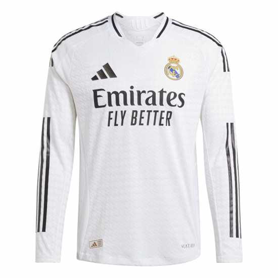 Adidas Домакинска Футболна Фланелка Mens  Real Madrid Authentic Long-Sleeve Home Shirt 24/25  
