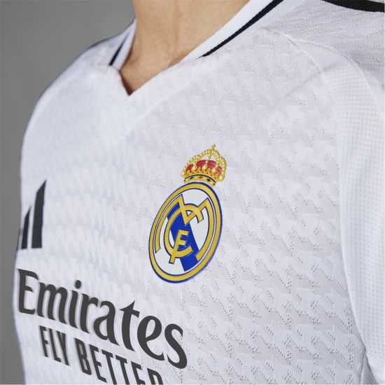 Adidas Домакинска Футболна Фланелка Mens  Real Madrid Authentic Long-Sleeve Home Shirt 24/25  