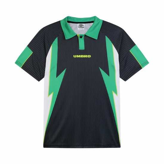Umbro Bolt Football Jersey Black/Green Мъжко облекло за едри хора