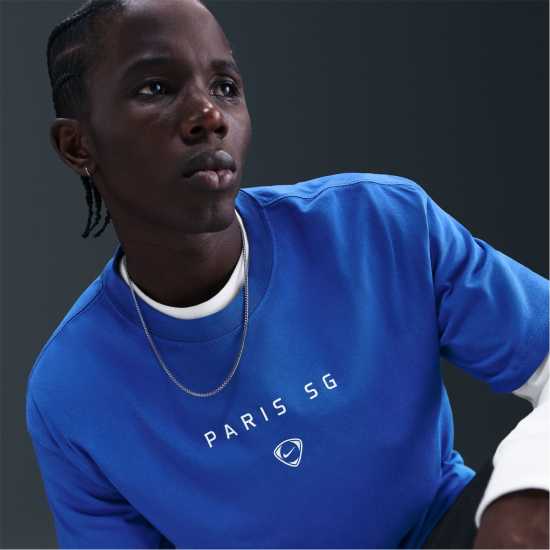 Nike Мъжка Риза Psg T90 Wordmark T-Shirt Mens  