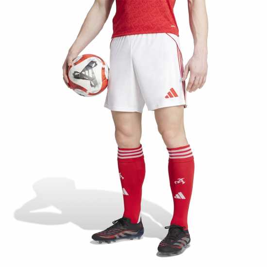 Футболни тренировъчни долнища Adidas Arsenal Home Shorts 2025 2026 Adults Adidas Arsenal Home Shorts 2025 2026 Adults Футболни тренировъчни долнища