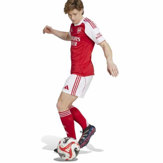 Футболни тренировъчни долнища Adidas Arsenal Home Shorts 2025 2026 Adults Adidas Arsenal Home Shorts 2025 2026 Adults Футболни тренировъчни долнища