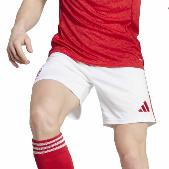 Футболни тренировъчни долнища Adidas Arsenal Home Shorts 2025 2026 Adults Adidas Arsenal Home Shorts 2025 2026 Adults Футболни тренировъчни долнища
