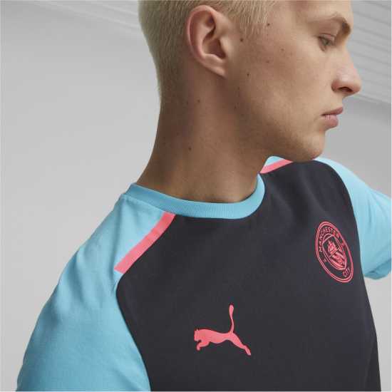 Puma Мъжка Риза Mcfc Casuals Tee T-Shirt Mens Dark Navy 