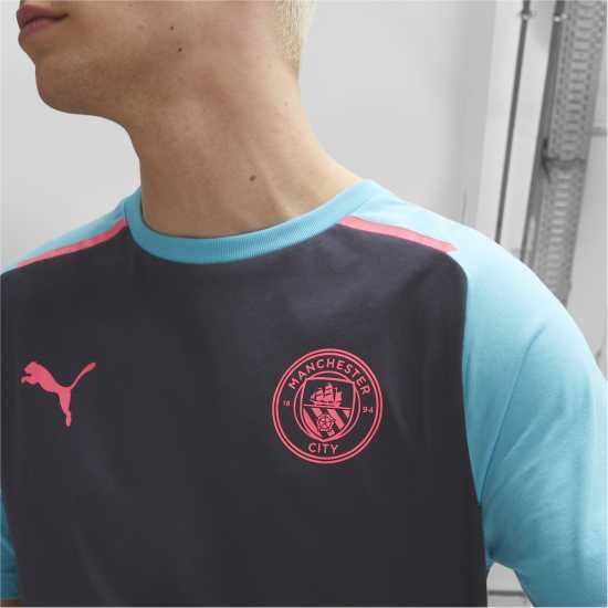 Puma Мъжка Риза Mcfc Casuals Tee T-Shirt Mens Dark Navy 