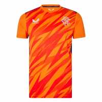 Castore Rangers Match T-Shirt 2023 2024 Adults Orange Мъжко облекло за едри хора