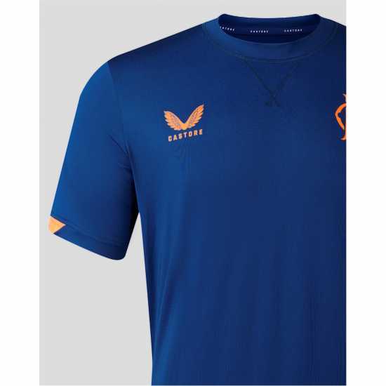 Castore Rangers Travel T-Shirt 2023 2024 Adults Blue 