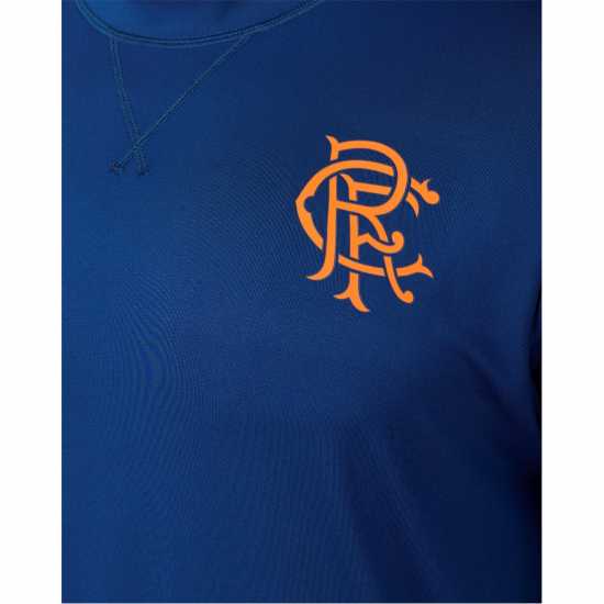 Castore Rangers Travel T-Shirt 2023 2024 Adults Blue Мъжки ризи