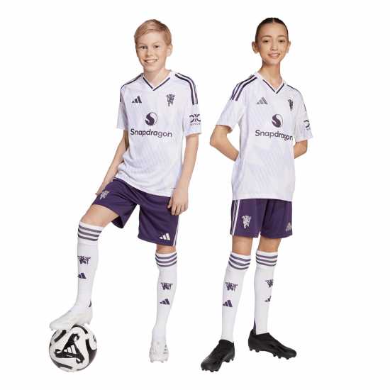 Adidas Manchester United Away Shorts 2025 2026 Juniors  Детски къси панталони