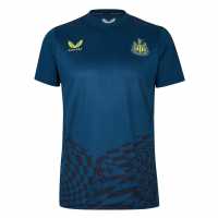 Тениска Castore Newcastle United Pre Match T Shirt 2023 2024 Adults Blue Мъжки ризи