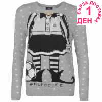 Team Дамски Коледен Пуловер Christmas Jumper Ladies Elf Коледни пуловери