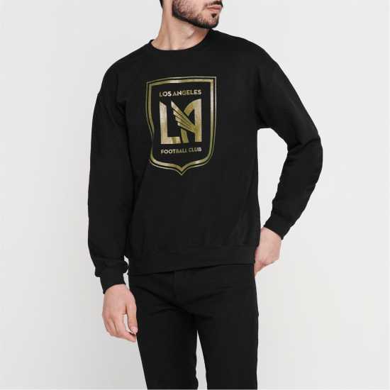Спортна Блуза Mls Logo Crew Sweatshirt Adults LA FC Мъжки горнища на анцуг