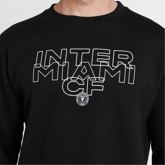 Мъжка Блуза Обло Деколте Mls Logo Crew Sweatshirt Mens Inter Miami Мъжко облекло за едри хора