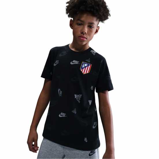 Nike Atletico Madrid Crest T-Shirt Juniors Nike Atletico Madrid Crest T-Shirt Juniors