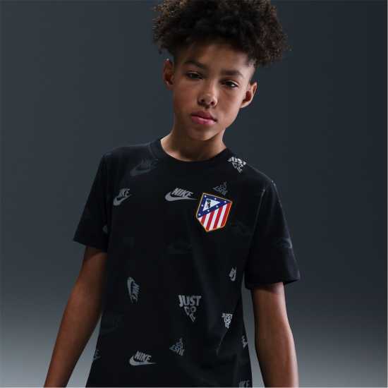 Nike Atletico Madrid Crest T-Shirt Juniors Nike Atletico Madrid Crest T-Shirt Juniors