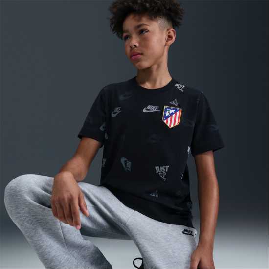 Nike Atletico Madrid Crest T-Shirt Juniors Nike Atletico Madrid Crest T-Shirt Juniors