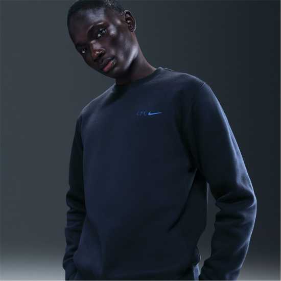 Nike Мъжки Пуловер Обло Деколте Chelsea Club Crew Sweater Mens Nike Мъжки Пуловер Обло Деколте Chelsea Club Crew Sweater Mens