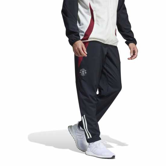 Adidas Manchester United Pre Match Tracksuit Bottoms 2024 2025 Adults Adidas Manchester United Pre Match Tracksuit Bottoms 2024 2025 Adults