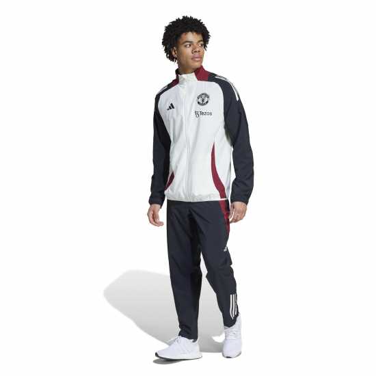 Adidas Manchester United Pre Match Tracksuit Bottoms 2024 2025 Adults Adidas Manchester United Pre Match Tracksuit Bottoms 2024 2025 Adults