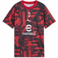 Puma Ac Milan Pre Match Shirt 2026/27 Juniors Puma Ac Milan Pre Match Shirt 2026/27 Juniors