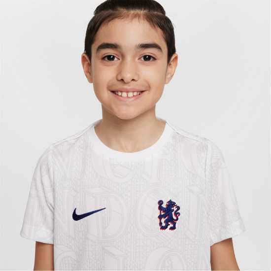 Детски тениски и фланелки Nike Chelsea Pre Match Shirt 2025 2026 Juniors Nike Chelsea Pre Match Shirt 2025 2026 Juniors Детски тениски и фланелки